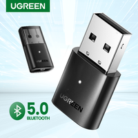UGREEN 2 w 1 USB Bluetooth 5.0 Dongle Adapter do głośnik do komputera bezprzewodowa mysz muzyka odbiornik Audio nadajnik Bluetooth 5.0 1